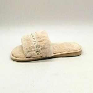 Womens Embellished Faux Fur‎ Slide Slipper EUR 36/37 NEW